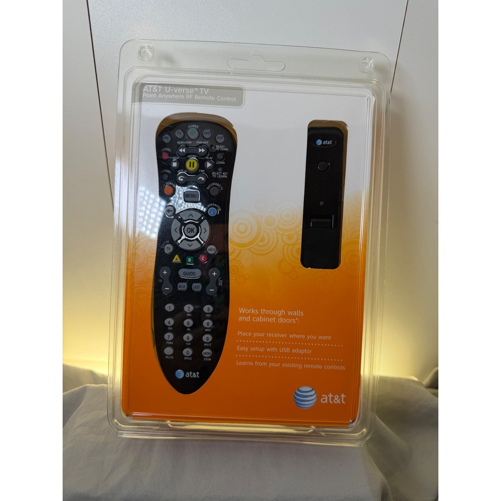 AT&T U-verse TV Point Anywhere RF Remote Control A20RF1R SKU 50041 New